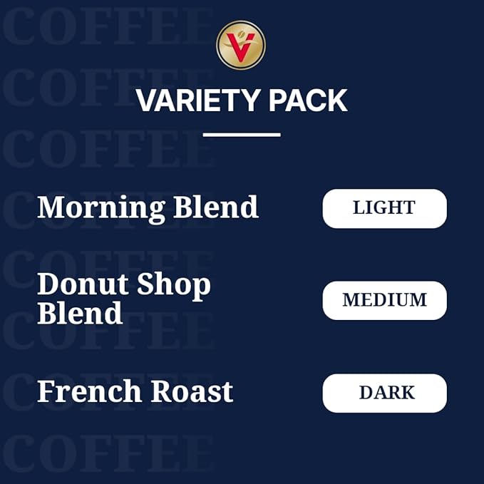 Victor Allen's Coffee Variety Pack (Morning Blend, Donut Shop Blend, and French Roast), 32 Count