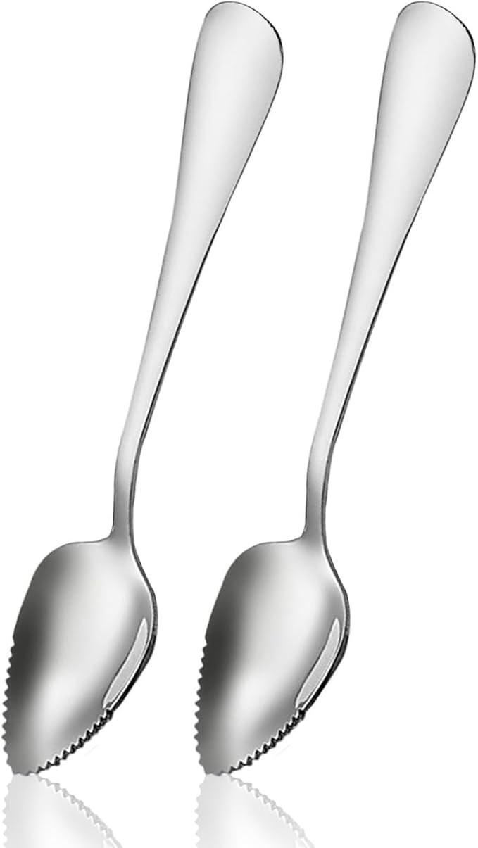 Grapefruit Spoons Serrated Edge Stainless Steel Grapefruit Utensil Tool Dessert Fruit Spoons for