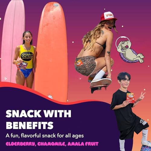 VIBES Sour Watermelon Chill Fruity Stars - Delicious Low Calorie Gluten-Free Bulk Fruit Snacks