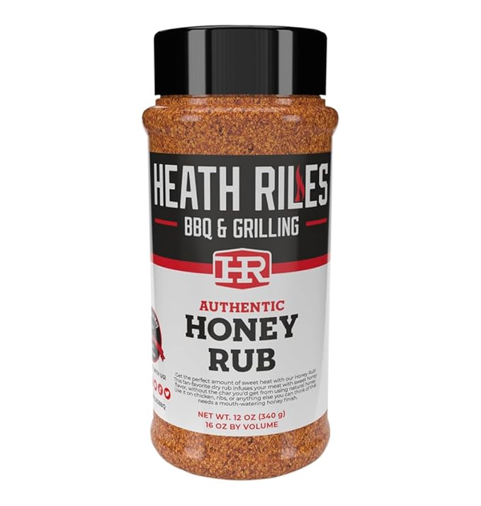 Heath Riles BBQ Rub - Honey Seasoning, Champion Pitmaster Recipe, Legendary BBQ Rubs For Smoking &