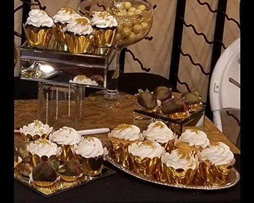 KPOSIYA Set of 100 Artistic Bake Cake Cups Filigree Little Vine Lace Laser Cut Cupcake Wrapper