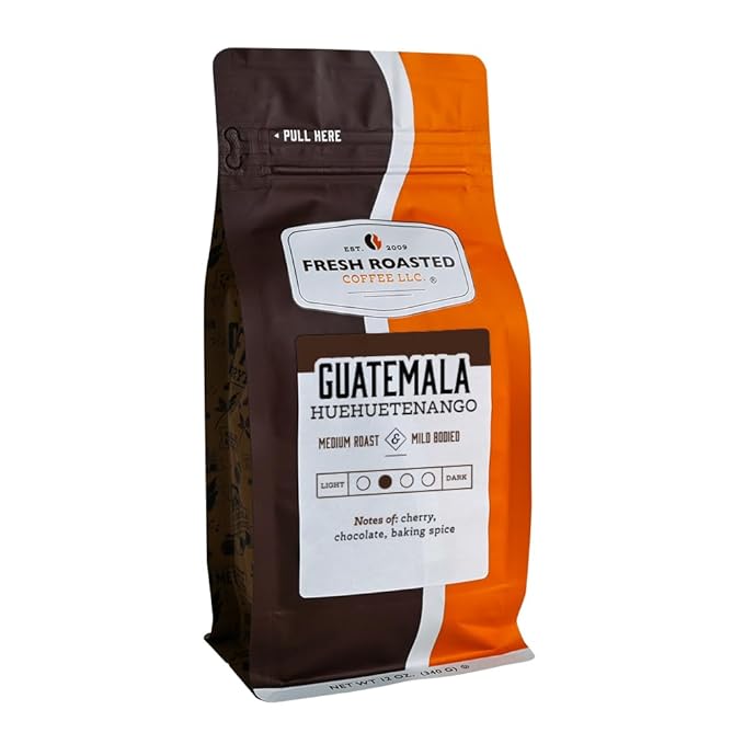 Fresh Roasted Coffee, Guatemala Huehuetenango | 12 oz | Single Origin | Medium Roast | Kosher |