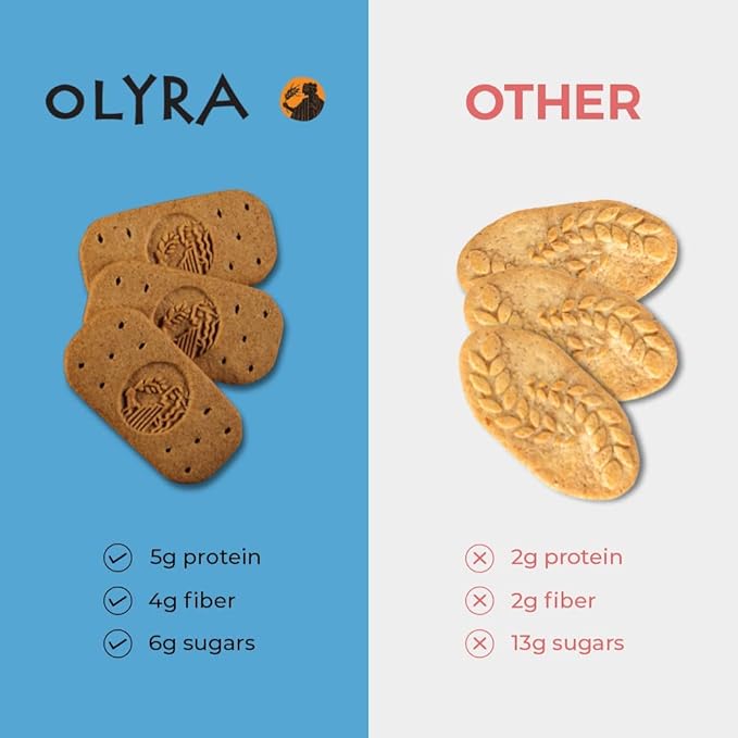 Olyra Dark Chocolate Sandwich Breakfast Biscuits, Healthy Snacks for Adults and Kids, Low Sugar