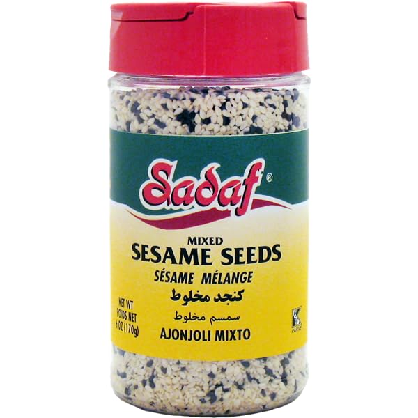 Sadaf Sesame Seeds - Mixed Sesame Seeds for Cooking and Food Seasoning - Black & White Sesame Seeds