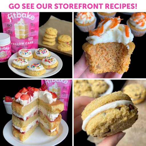 FitBake Yellow Cake Baking Mix | 2g Net Carbs Per Serving | Keto Friendly Low Carb Food | No Added