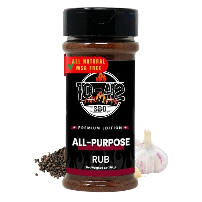 10-42 All-Purpose BBQ Rub Seasoning NO MSG, 0 Calorie | Premium Edition, All Natural Dry Meat Rubs