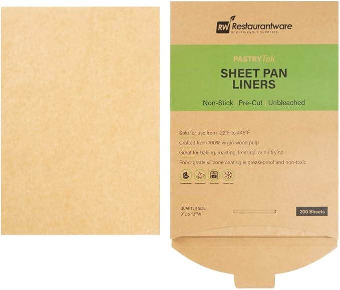Restaurantware Pastry Tek 9 x 12 Inch Parchment Paper Sheets 200 Greaseproof Baking Sheets For Oven