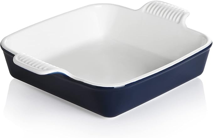 Sweejar Ceramic Baking Dish, 8 x 8 Cake Baking Pan for Brownie, Porcelain Square Bakeware with
