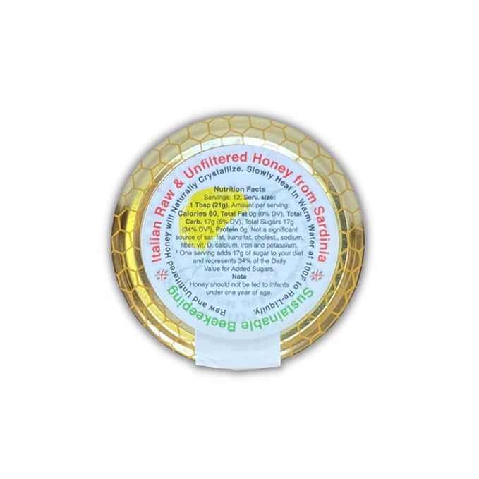 Corbezzolo Raw Honey from Wild Strawberry Tree Flowers, Artisanal Bitter-Sweet Honey from Sardinia