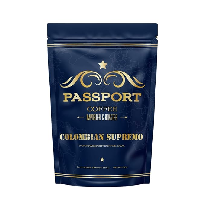 Passport Coffee Colombian Supremo ??Medium roast Arabica from the Huila Region. Flavor notes of