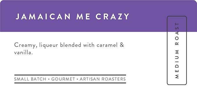 Sarasota Coffee Whole Bean Jamaican Me Crazy | Medium Roast Gourmet Flavored Coffee Beans | Low
