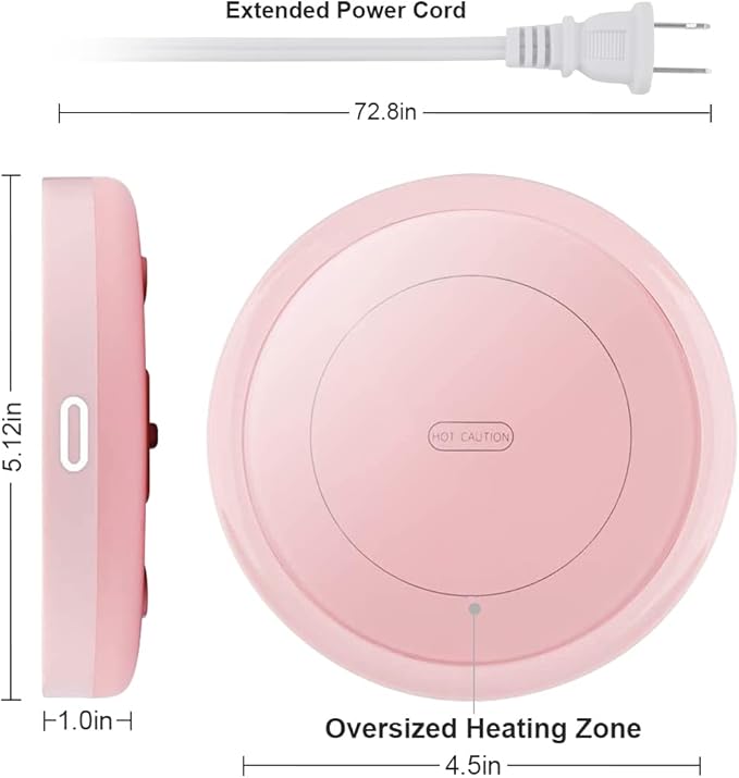 BESTINNKITS Smart Coffee Set Auto On/Off Gravity-induction Mug Office Desk Use, Candle Wax Cup