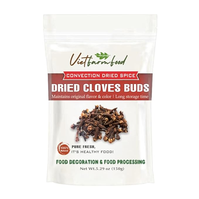 DRIED CLOVE BUDS 5.29 Oz (150g) VIETFARMFOOD: Natural pure, convection dried seasoning made from