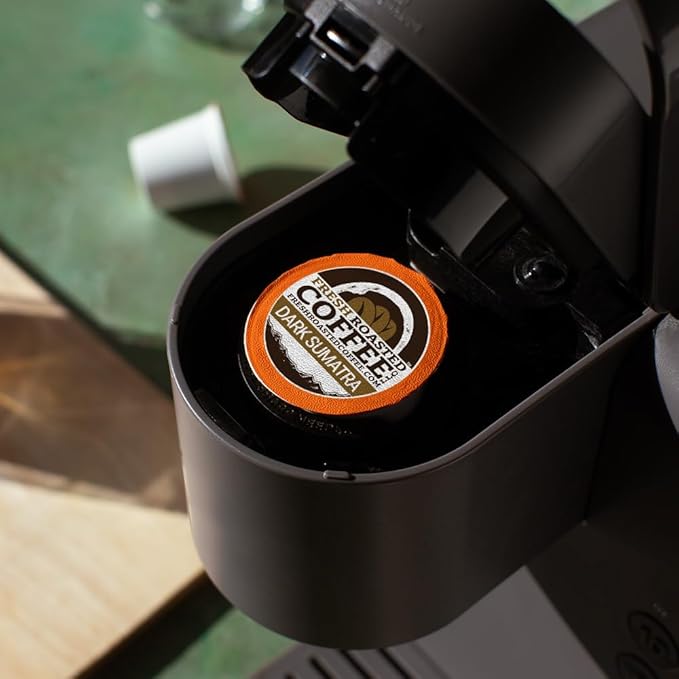 Fresh Roasted Coffee, Dark Sumatra Mandheling |100% Single Origin | Dark Roast, 24 Pods for K Cup