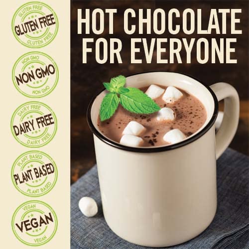 Natural Hot Chocolate Mix Variety Pack - Dairy-Free, Vegan Complete Mixes - Just Add Water - Pack