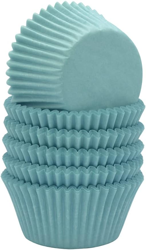 Blue Cupcake Liners Greaseproof Paper Standard Baking Cups for Party and More, 150-Count