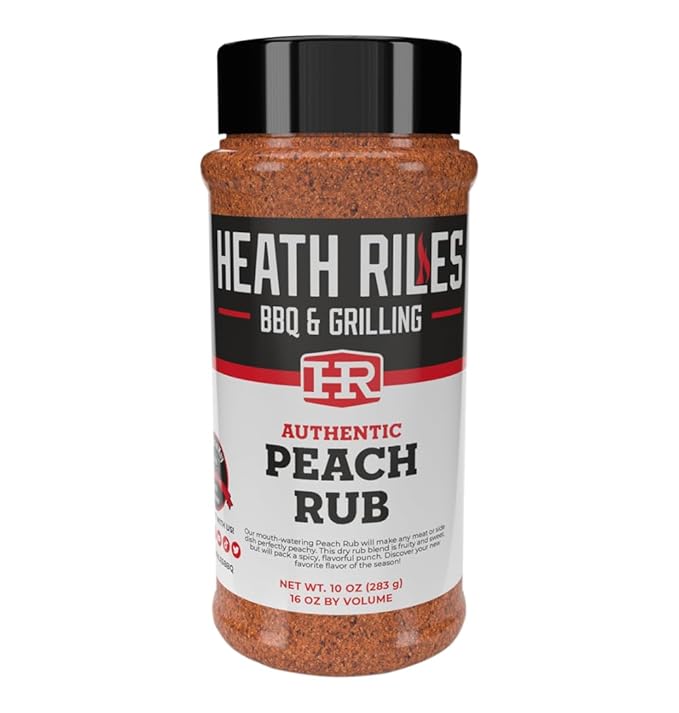 Heath Riles BBQ Rub - Peach Seasoning, Champion Pitmaster Recipe, Legendary Rubs For Smoking &
