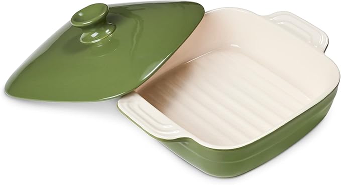 DOWAN Casseroles dish with lids, Ceramic Baking Dish With Lid, Casserole Dishes for oven, 1.6