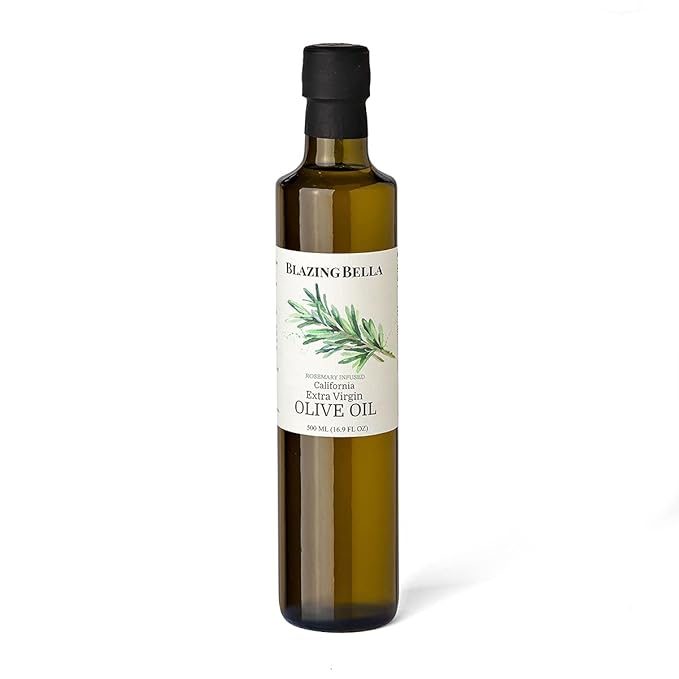 Blazing Bella Rosemary Infused Extra Virgin Olive Oil - Gourmet California Olive Oil (16.9 Fl oz