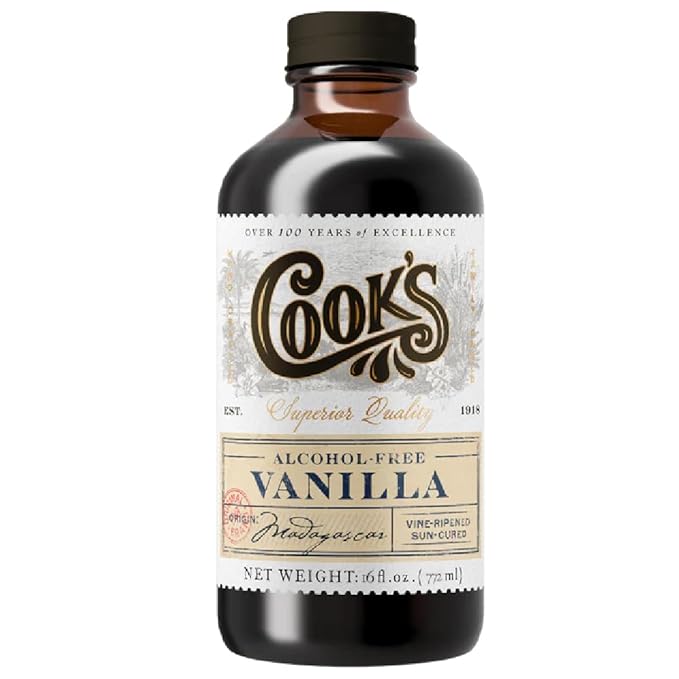 Cook's, Alcohol Free Pure Vanilla Flavoring, for Cooking, Baking, Desserts, Madagascar Vanilla