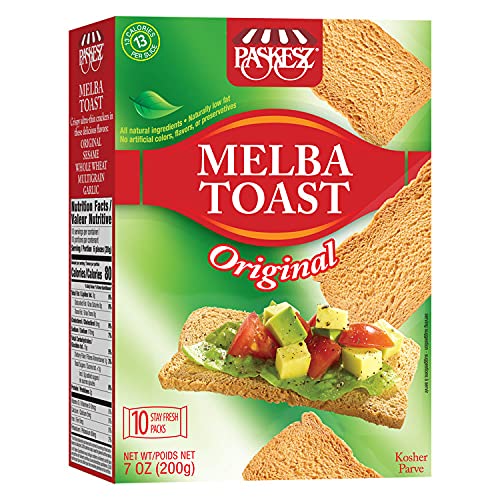 Only Kosher Candy Melba Toast Flatbread Crackers Classic Original Kosher Parve with No Artificial