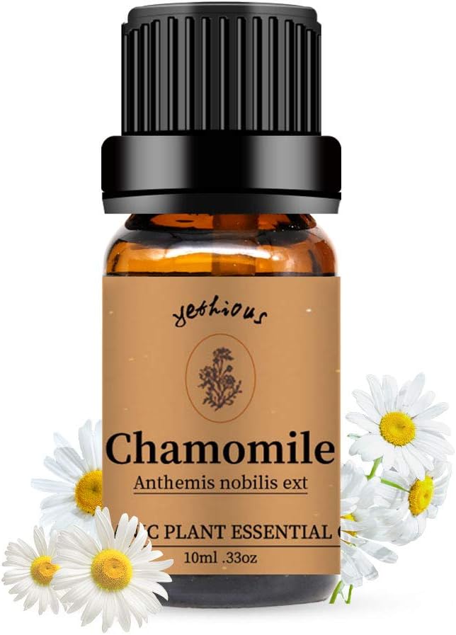 Yethious Organic Chamomile Essential Oil 100% Pure Aromatherapy Oils for Diffuser, Skin, Hair and