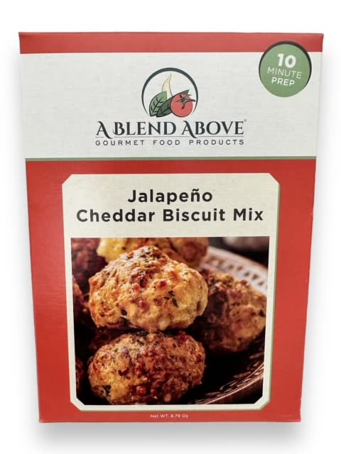 A Blend Above Jalapeno Cheddar Biscuits Mix - Easy To Make, Makes 10 Biscuits, Biscuit Mix Just Add
