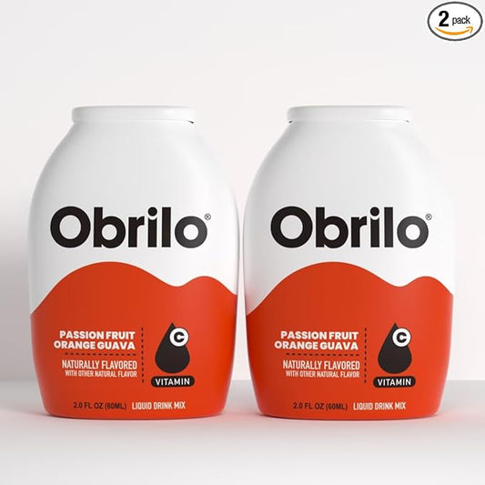 Obrilo Water Enhancer Liquid Flavoring Drops - ZERO Sugar/Calorie, Dye Free, Naturally Flavored