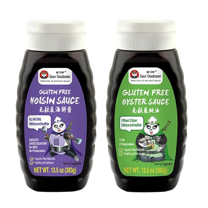 Sauce Grandmaster Double Delight Gluten-Free Sauces Bundle ??70% Oyster Extract Oyster Sauce +