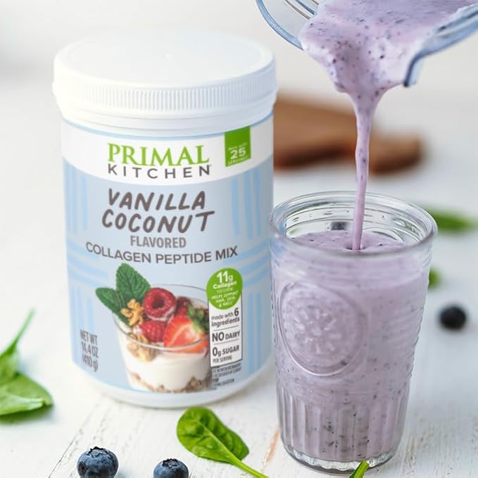 Primal Kitchen Vanilla Collagen Fuel® Drink Mix, Vanilla Coconut Collagen Peptides, No Dairy or