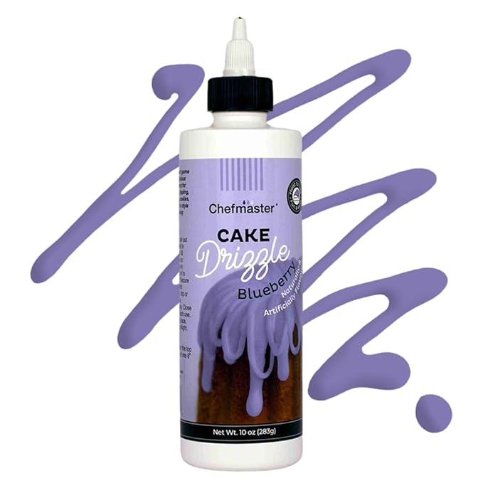 Blueberry-Flavored Cake Drizzle by Chefmaster, Edible Cake Drip Frosting for Decorating, Drip for
