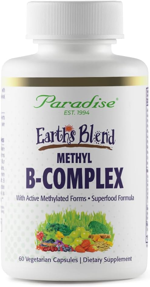 Paradise Herbs, Earth's Blend B-Complex, Methylated, Enzymatically Active Forms of B Vitamins +