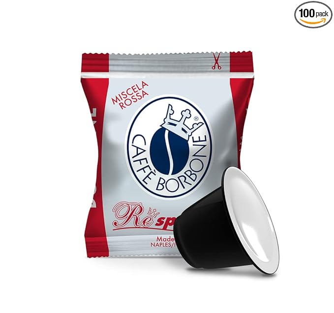 Caffe Borbone Nespresso Compatible Coffee Pods, Red Blend, Medium Roast, Premium Robusta Blend