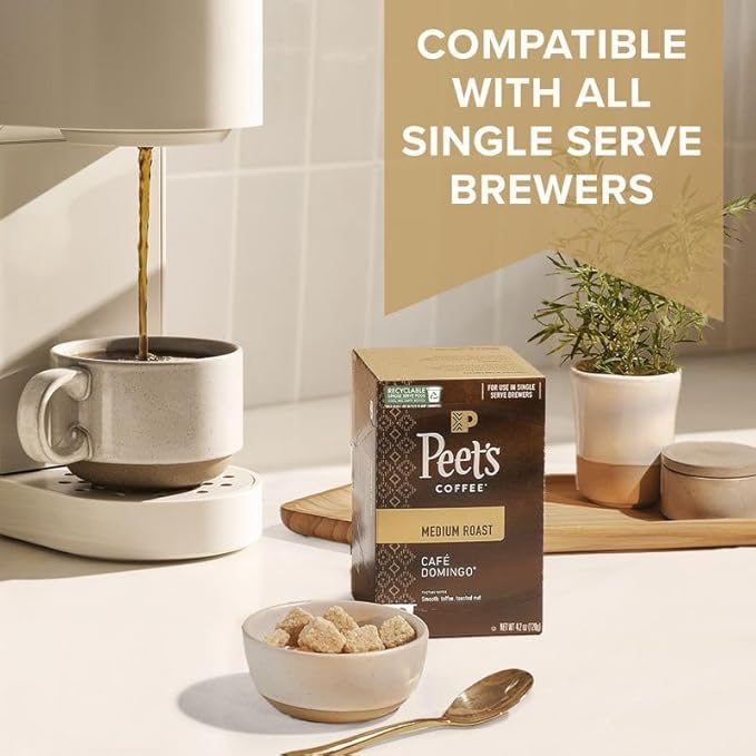 Peet's Coffee, Medium Roast Single Serve Coffee Pods - Big Bang 10 Count (1 Box of 10 Pods)