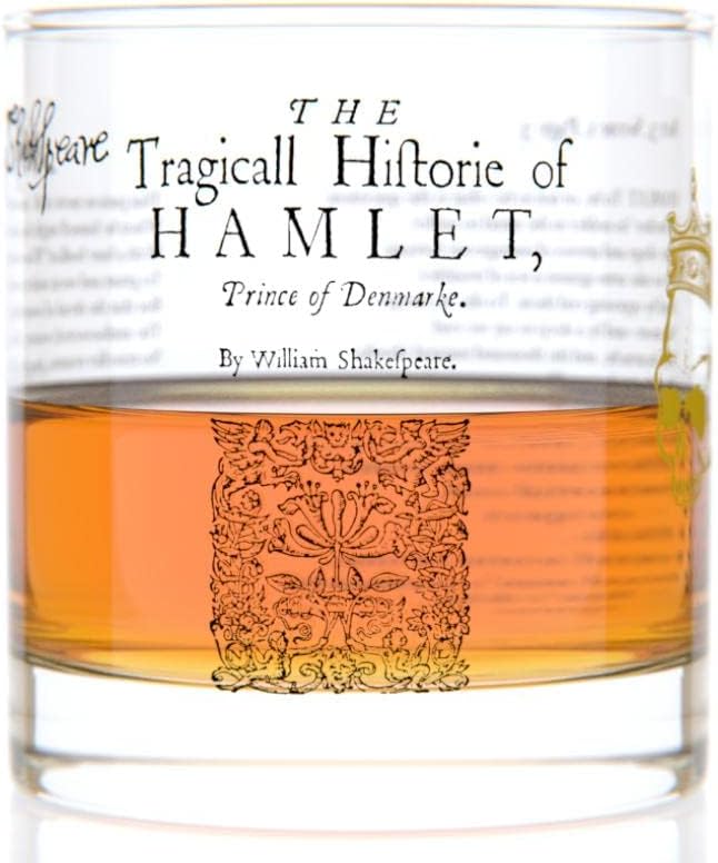 Well Told Classic Literature Rocks Glass - The Tragedy of Hamlet by William Shakespeare - Old