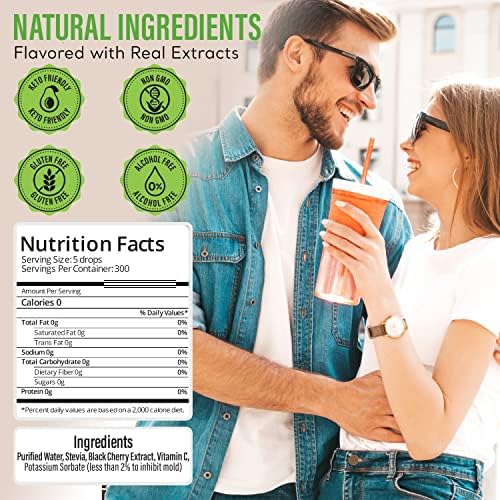 Stevia Select Black Cherry Flavored Liquid Stevia ??Zero Calorie Coffee, Tea, Drink & Baking