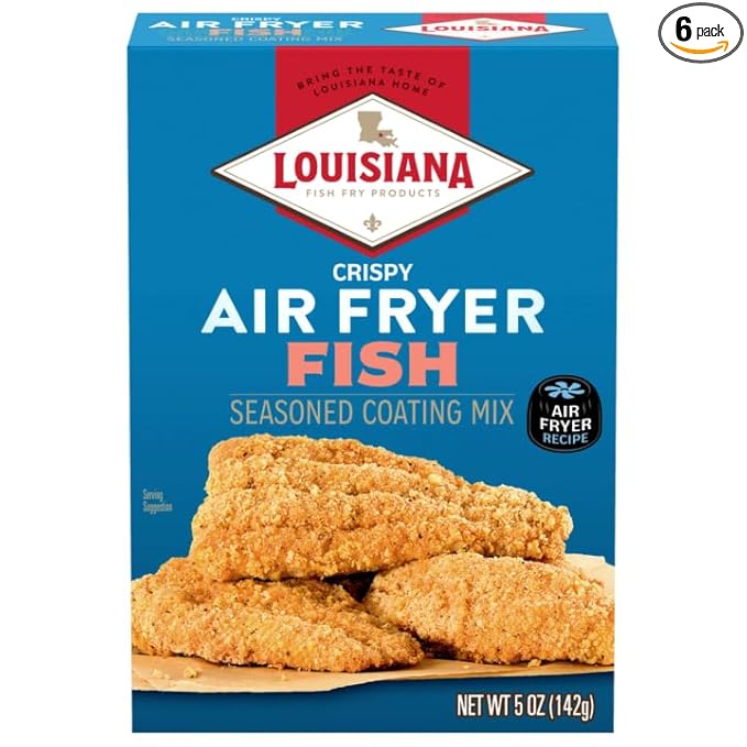 Louisiana Fish Fry, Air Fry Fish Coating Mix, 5 oz (Pack of 6)