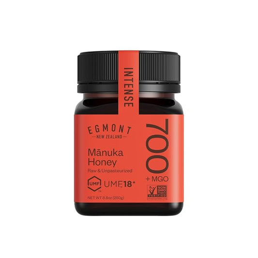 Egmont Honey Raw Manuka Honey MGO 700+ UMF 18+ 8.8oz(250g) NON-GMO, Kosher, Recycled plastic jar