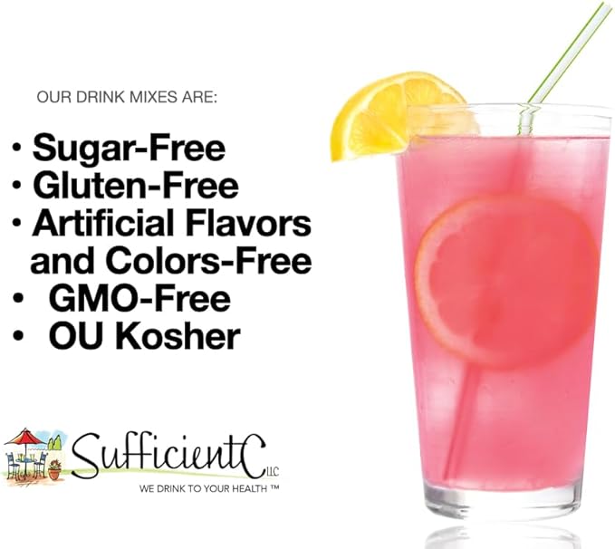 Sufficient C - Glutenizer Force Plus Kiwi-Strawberry Digestive-Ade Drink Mix - Naturally Effective
