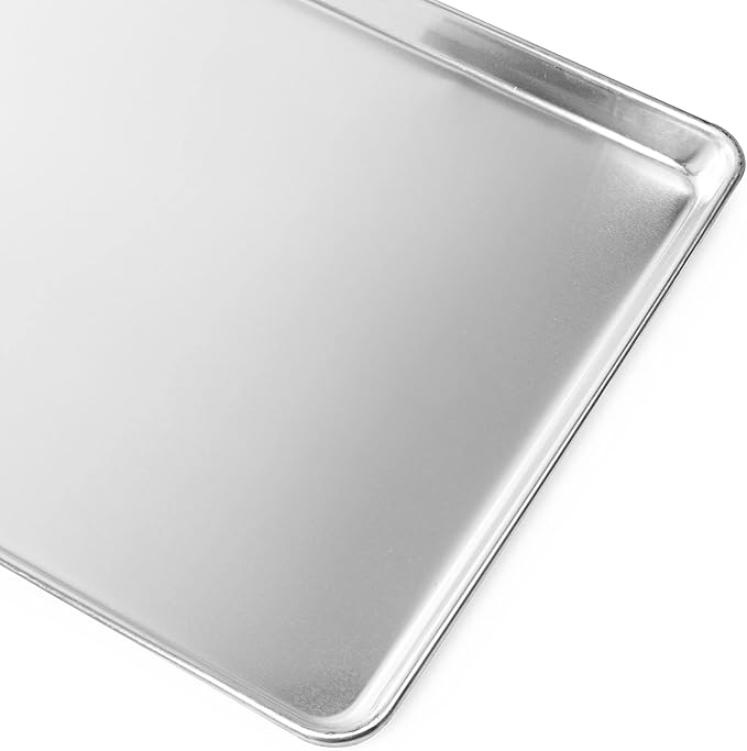 GRIDMANN 13" x 18" Commercial Grade Aluminum Cookie Sheet Baking Tray Jelly Roll Pan Half Sheet - 6