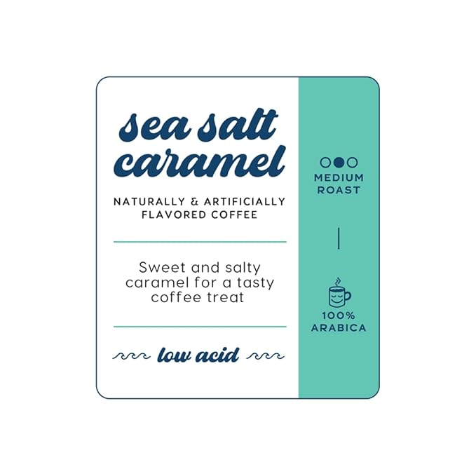Manatee Gourmet Coffee, Single Serve Pods for Keurig K Cup Brewers, Medium Roast, Sea Salt Caramel