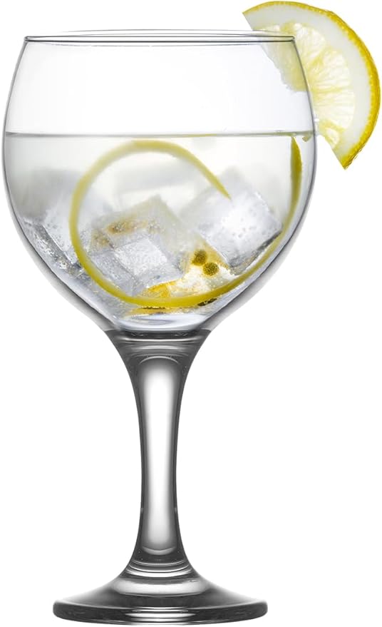 LAV Gin and Tonic, Aperol Spritz Glass Set 6-Piece, Clear Balloon Wine Glasses for Red Wine and