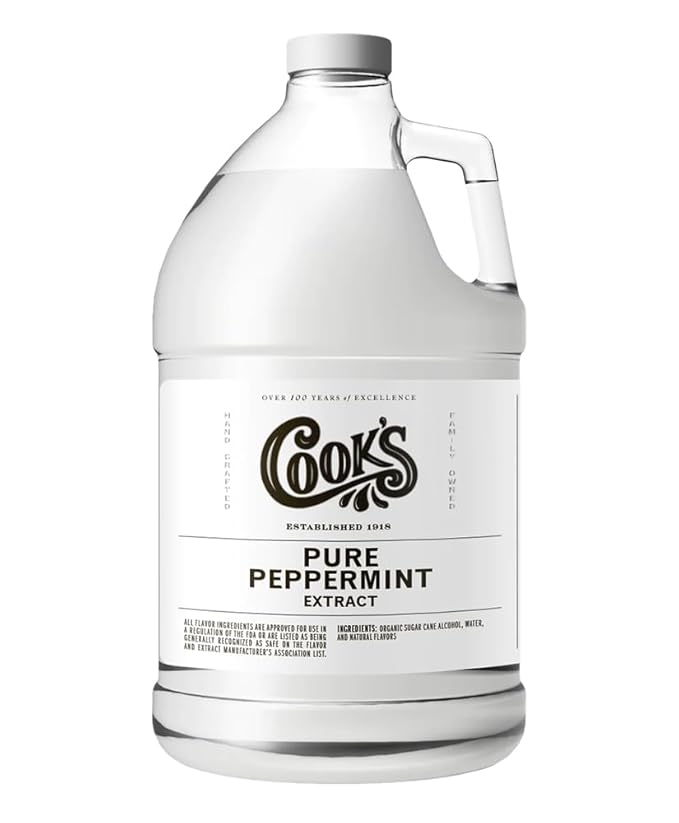 Cook's Pure Peppermint Extract,For Ice Creams, Candies, Icings, Cookies and Beverages, 128 oz (1