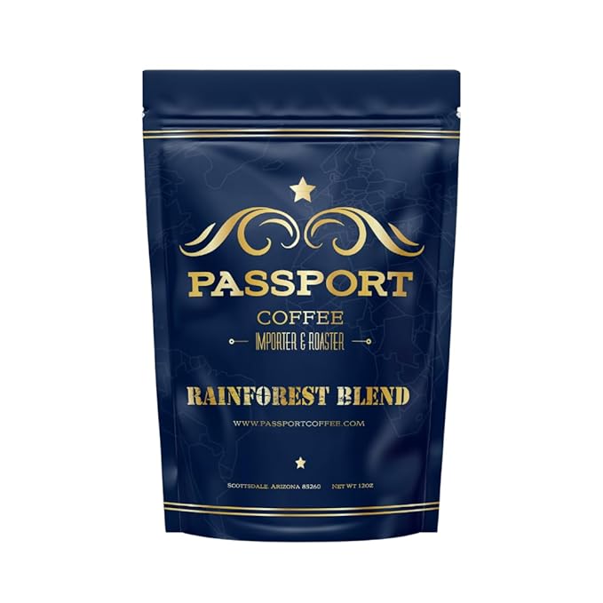 Passport Coffee Rainforest Blend ??Medium & Dark roast blend from Sumatra, Guatemala & Ethiopia.