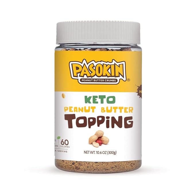 PASOKIN | Keto Peanut Butter Crumbs Topping | No added Sugar, Non-GMO, Plant-Based, Gluten-Free