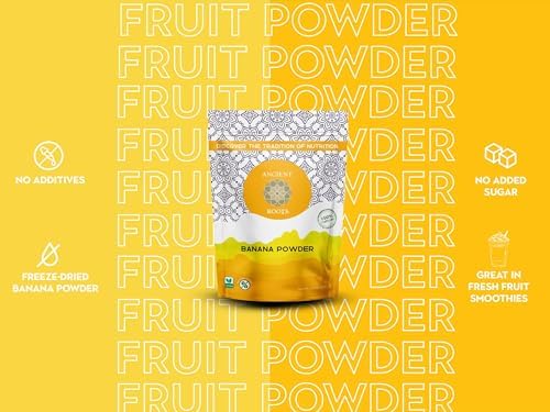 Ancient Roots Banana Powder - 100% Pure & Natural, Non-GMO, Gluten-Free, No Sugar Added, 10.5