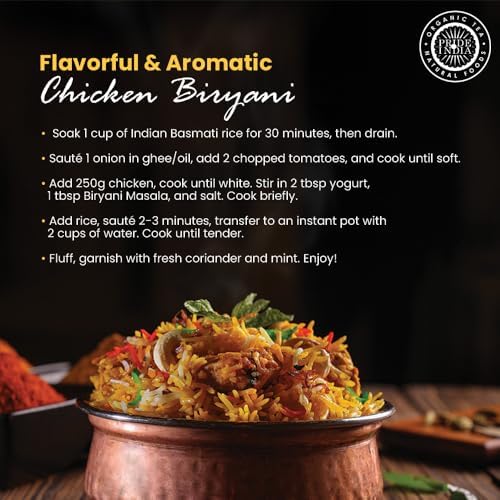 Pride of India – Indian Biryani Masala Seasoning Spice - 2.40 oz. Small Dual Sifter Bottle