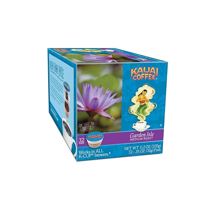 Kauai Coffee Pods Compatible with K-Cup Pods for Keurig Brewers – 20% Hawaiian Arabica – Medium