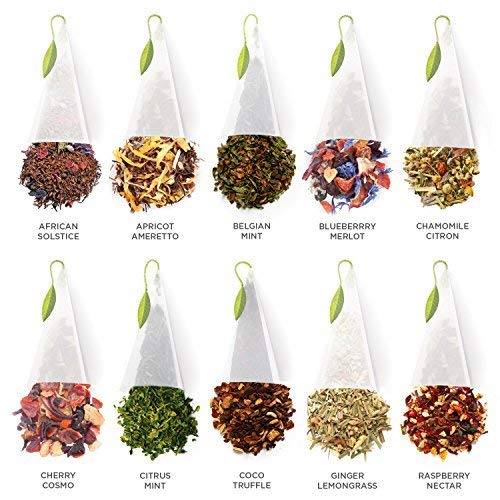 Tea Forte Herbal Assortment Premium Tea Chest Gift Sampler, 40 Count, 2 of each Variety Blend