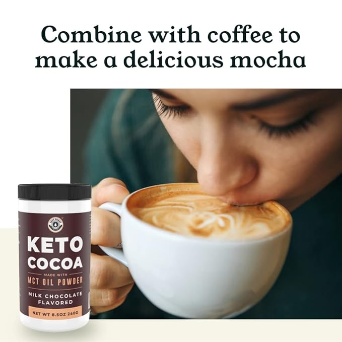 Keto Cocoa | Keto Hot Chocolate Drink Mix Powder - Sugar Free, Low Carb with Protein and MCT Oil